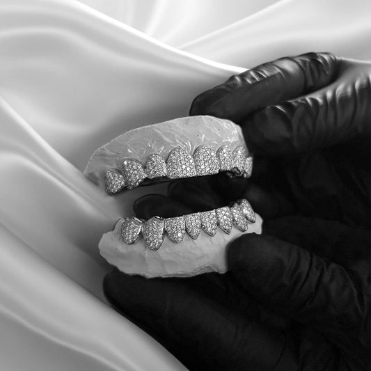 Iced out diamond grillz