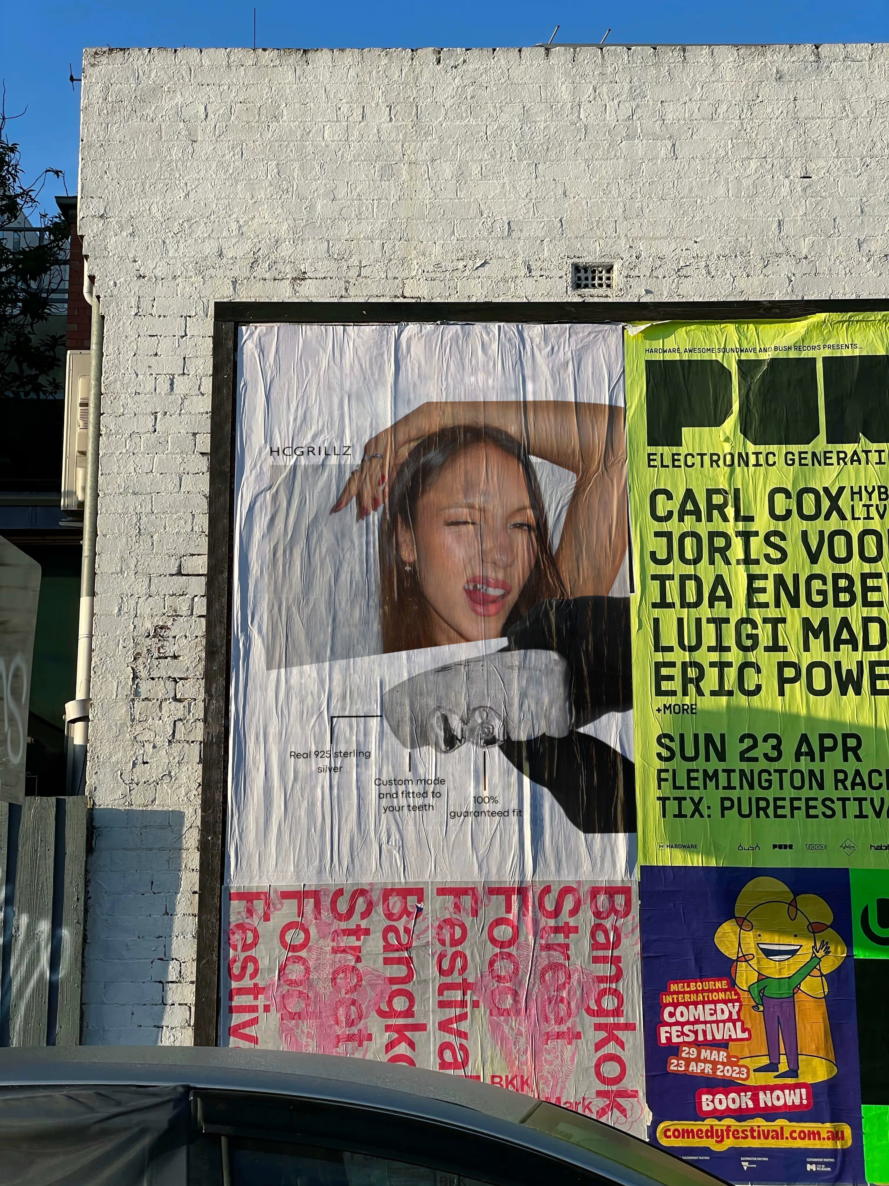 poster of girl wearing grillz in melbourne
