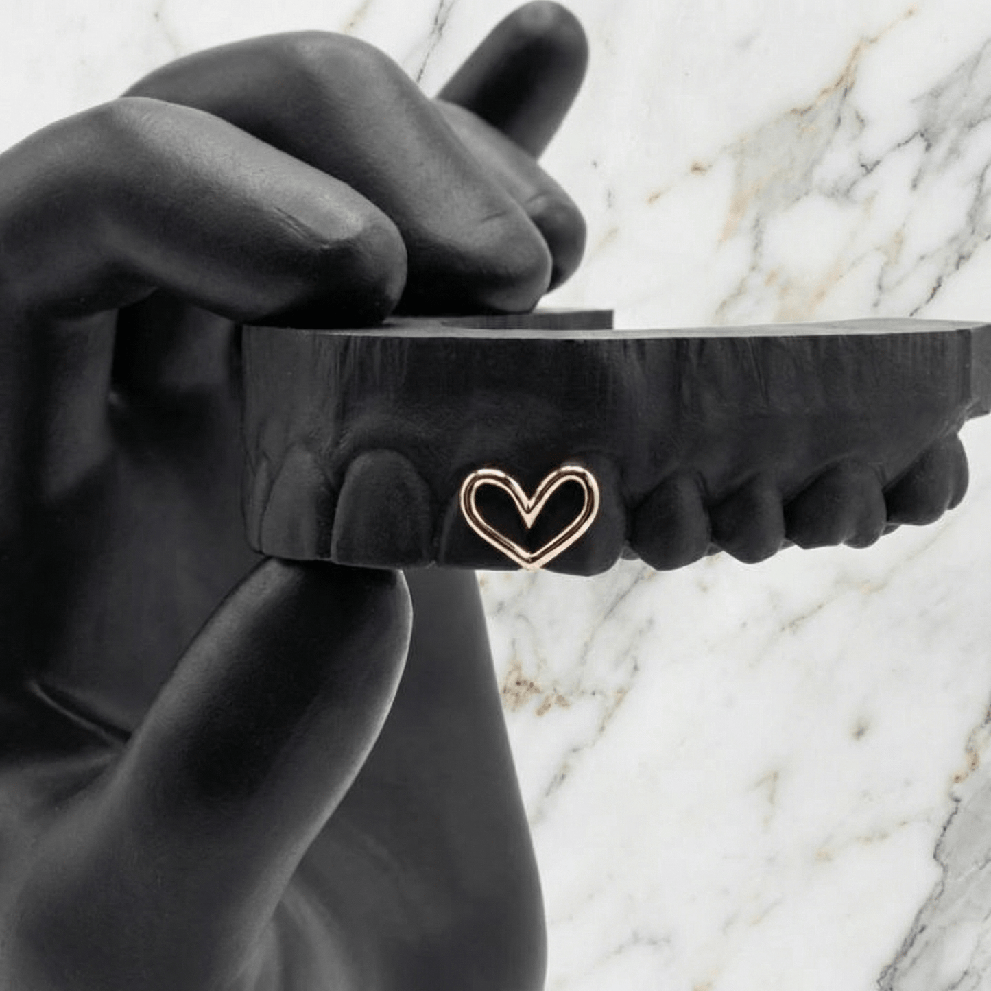 SYNRGY (GOLD PLATED HEART GRILLZ) - Rose - HC Grillz