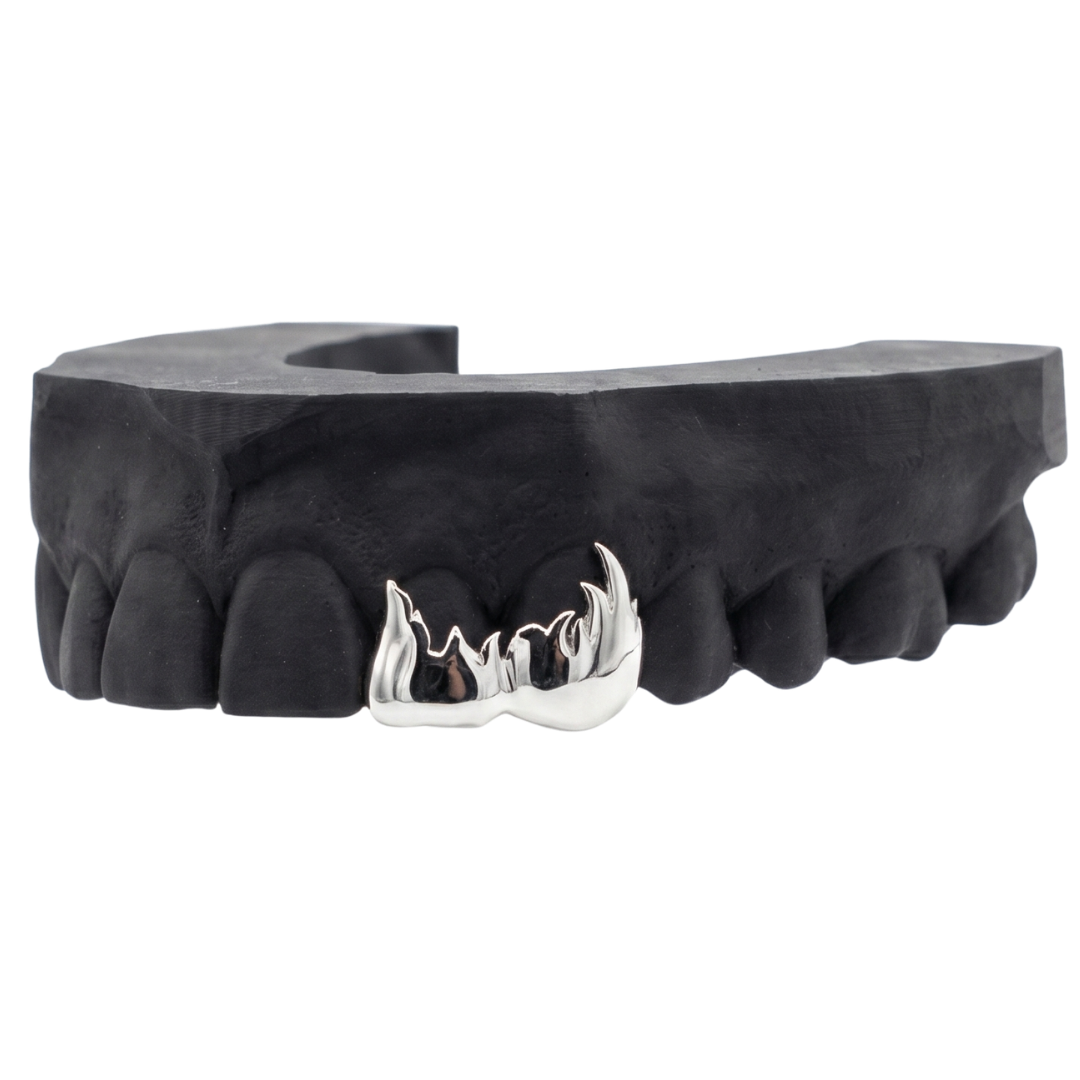 Silver & White Gold Grillz