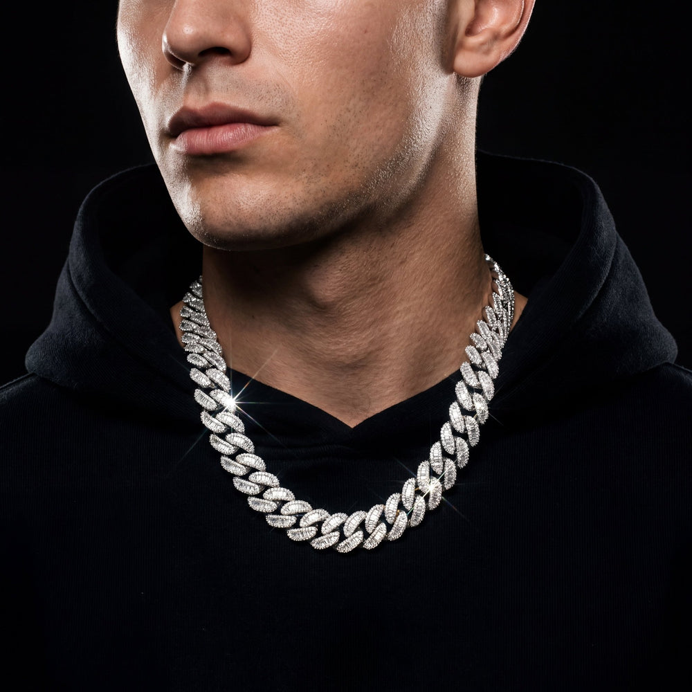 ARCUS 07 (ICED CUBAN NECKLACE) - 925 Silver w Moissanites - HC Grillz