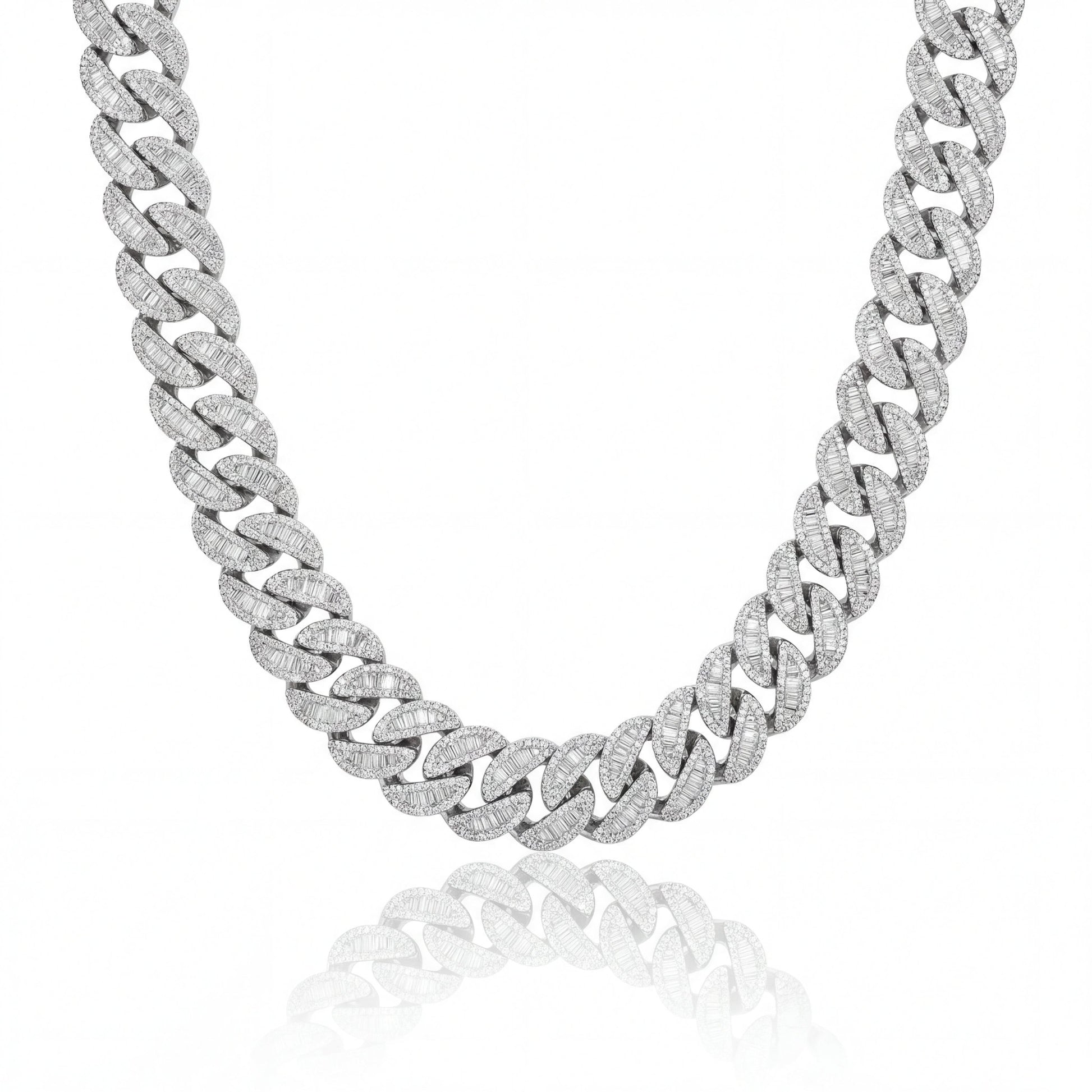 ARCUS 07 (ICED CUBAN NECKLACE) - 925 Silver w Moissanites - HC Grillz