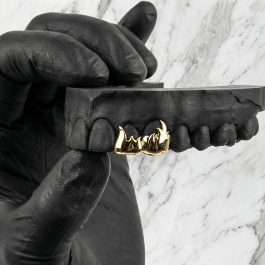 ARCYN (GOLD PLATED FLAME GRILLZ) - Yellow - HC Grillz