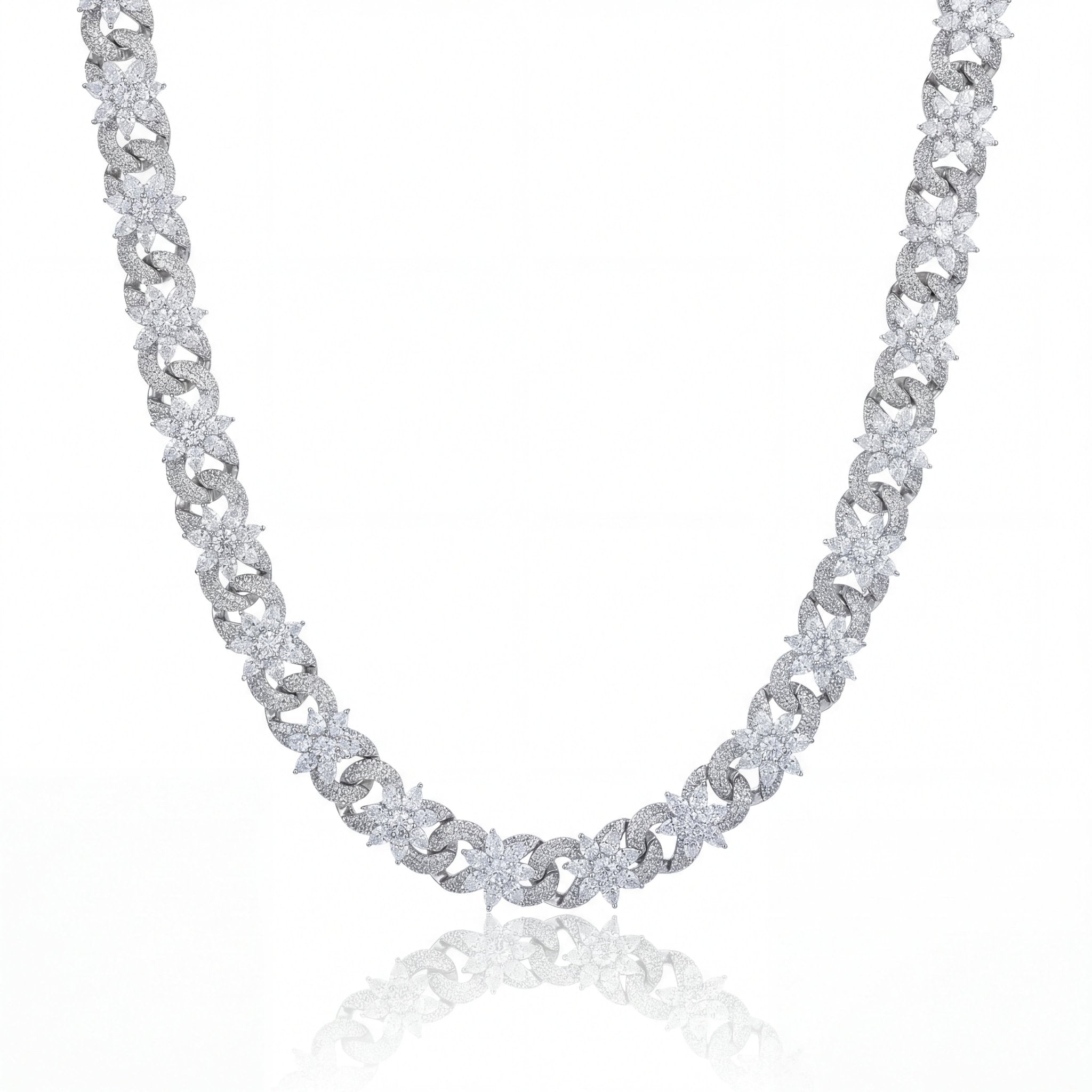 ASTRALIS (ICED NECKLACE) - 925 Silver w Moissanites - HC Grillz