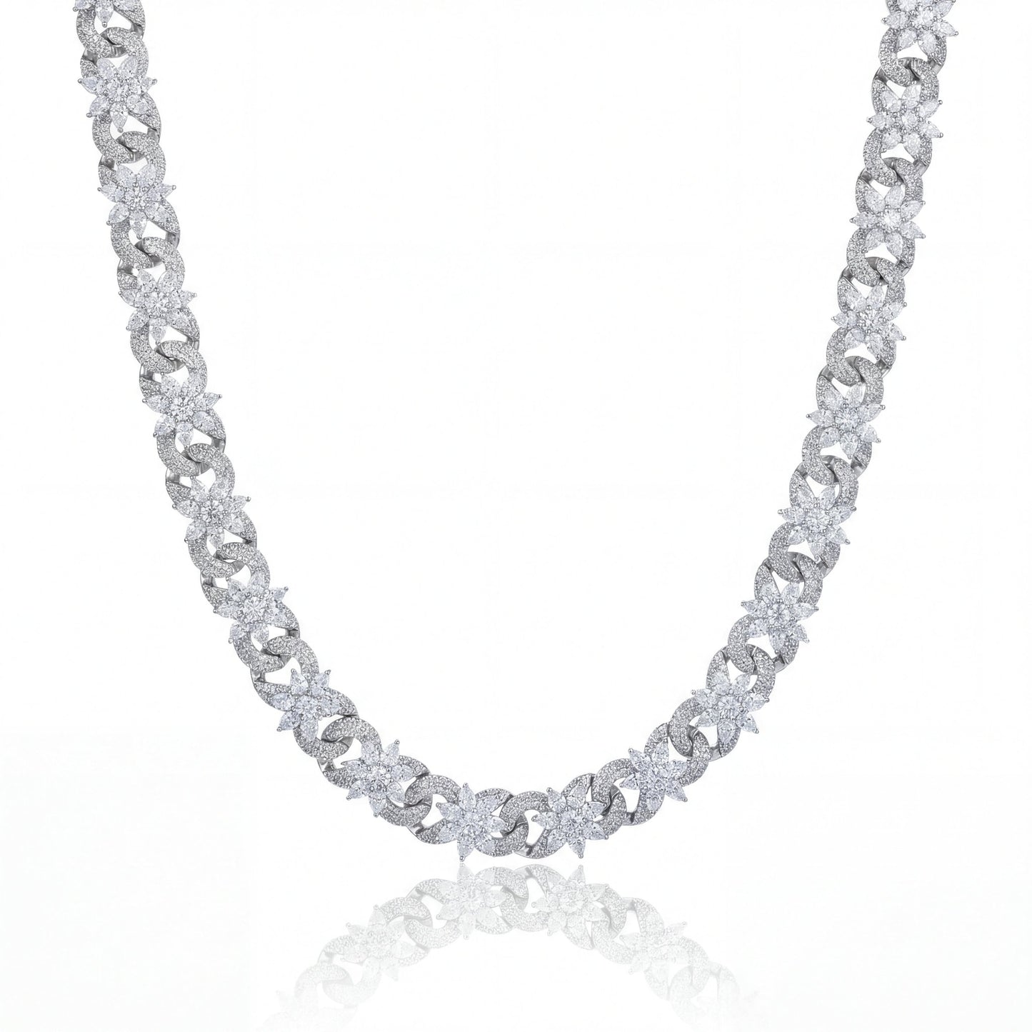 ASTRALIS (ICED NECKLACE) - 925 Silver w Moissanites - HC Grillz