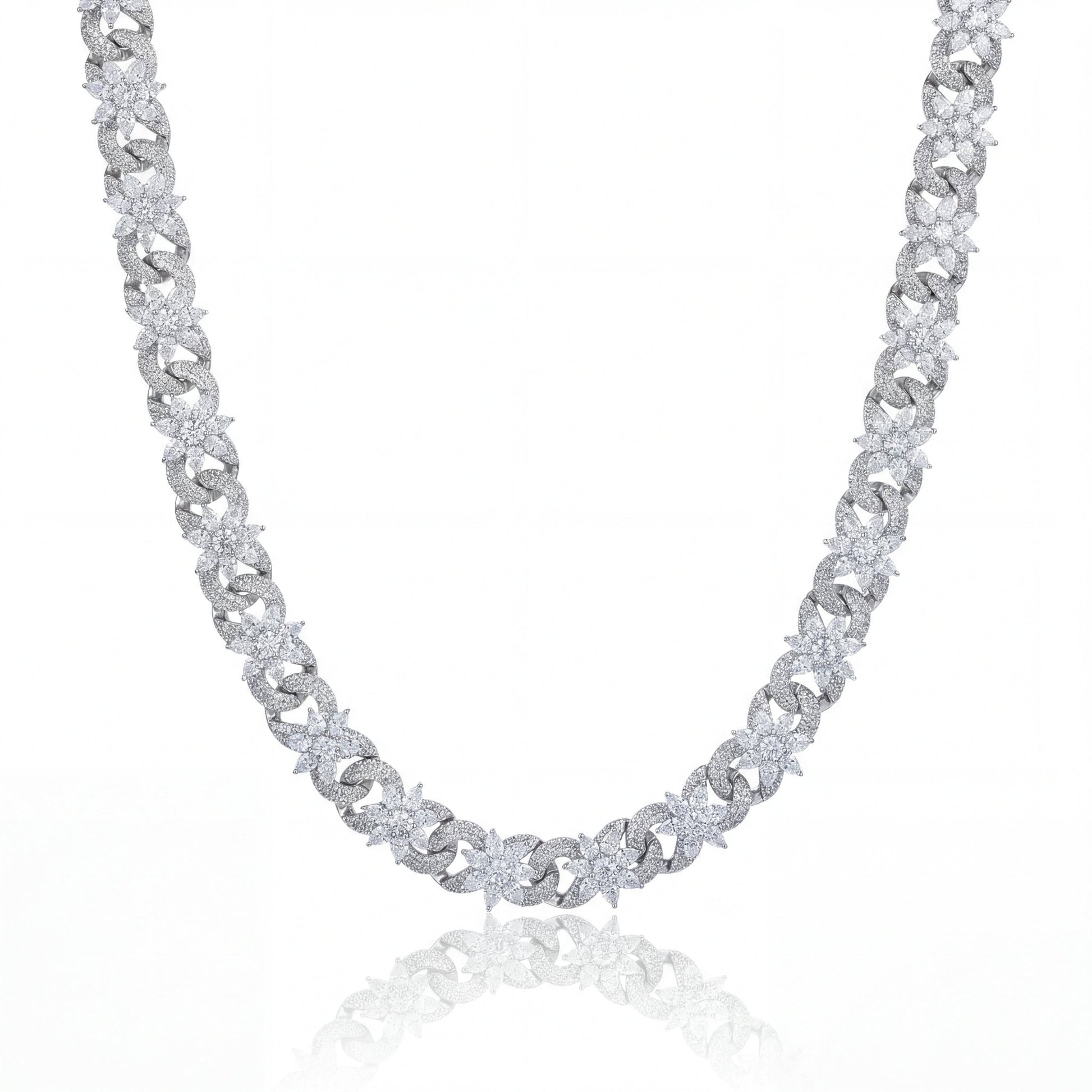 ASTRALIS (ICED NECKLACE) - 925 Silver w Moissanites - HC Grillz