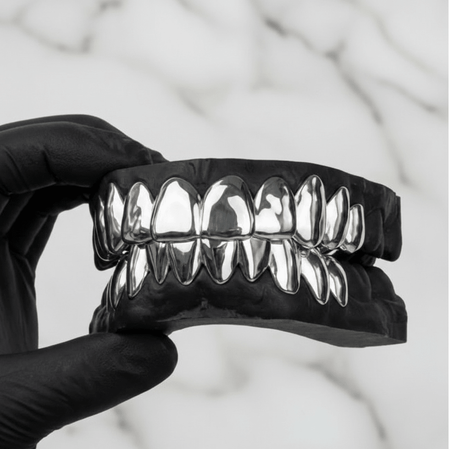 CHRONO (20 PC SILVER GRILLZ) - White - HC Grillz