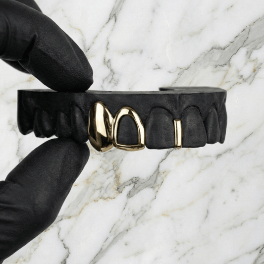 FLUX (GOLD PLATED GAP GRILLZ) - Yellow - HC Grillz