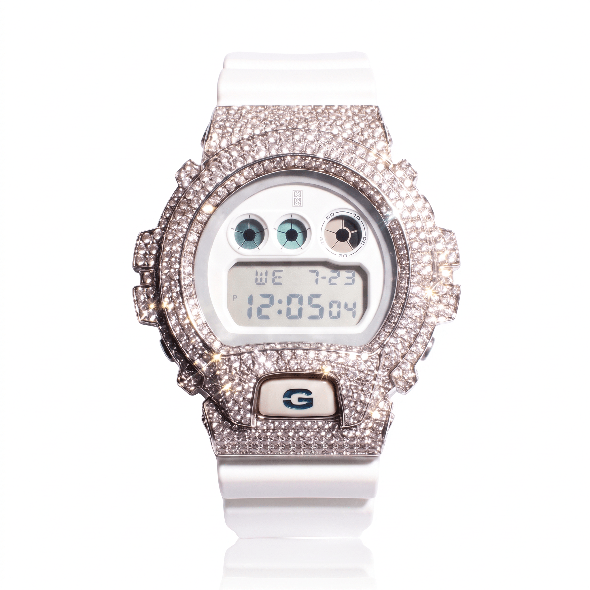 ICED OUT G-SHOCK - 18k White Gold Plated (Available now) - HC Grillz