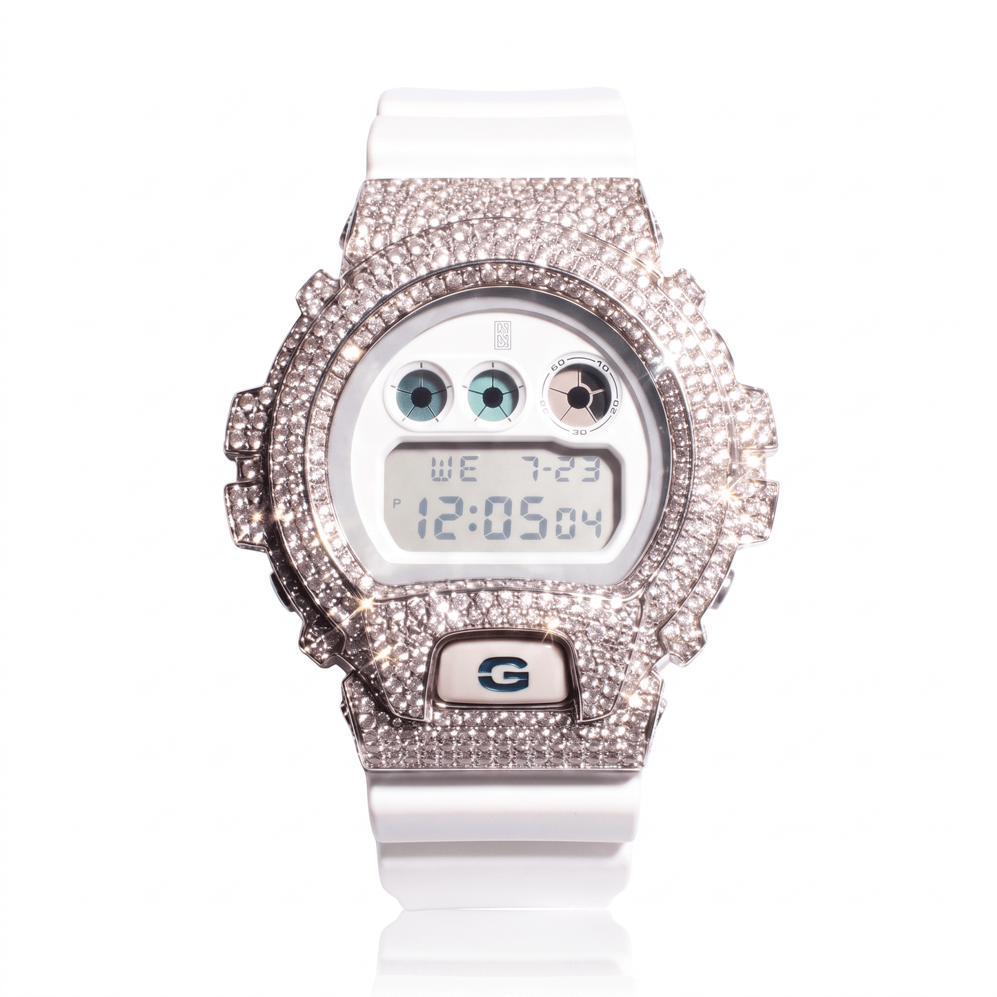 ICED OUT G-SHOCK - 18k White Gold Plated (Available now) - HC Grillz