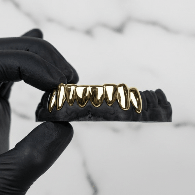 NEXIUM (8 PC GOLD PLATED GRILLZ) - Yellow - HC Grillz