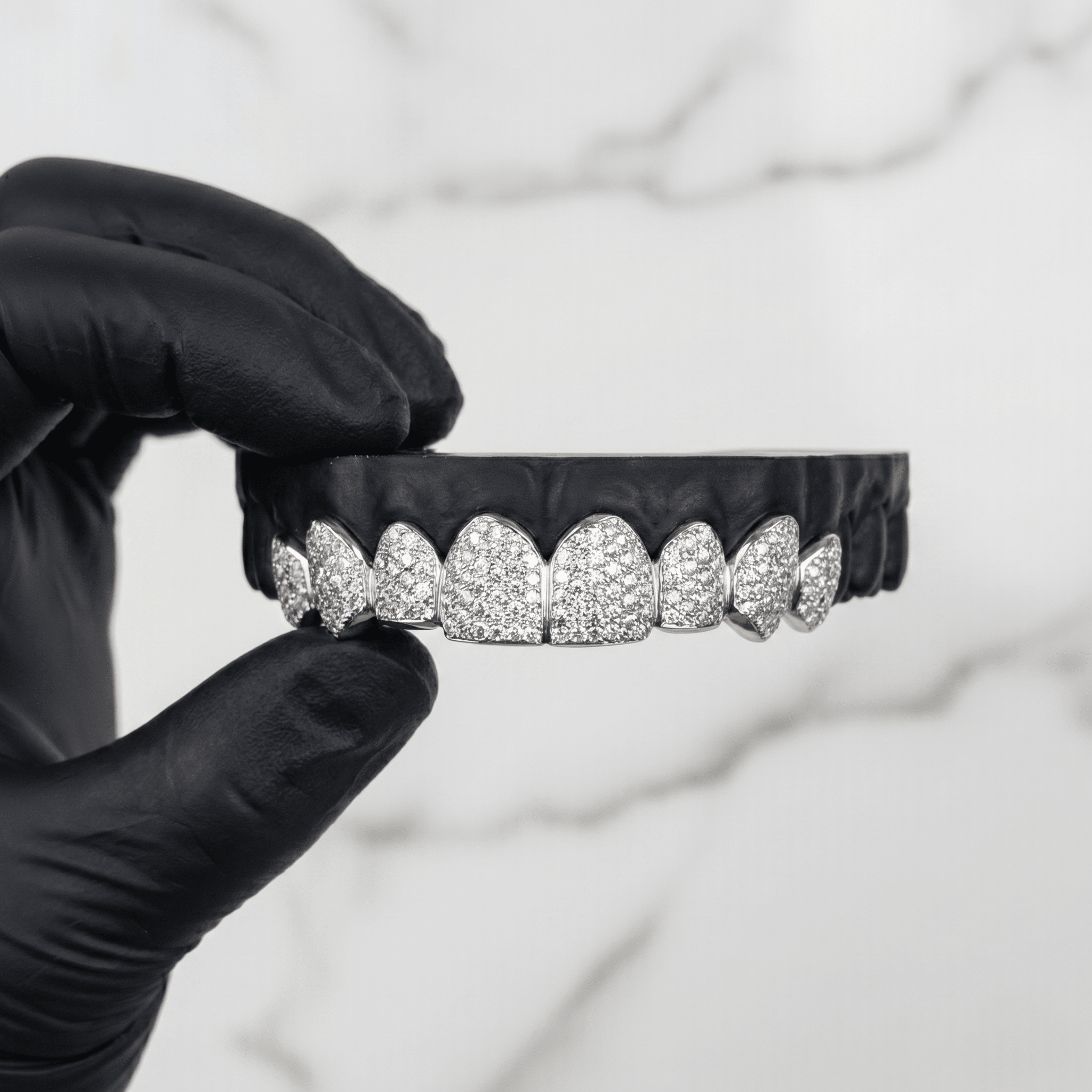 NYVORA (ICED OUT SILVER GRILLZ) - silver w cz's - HC Grillz