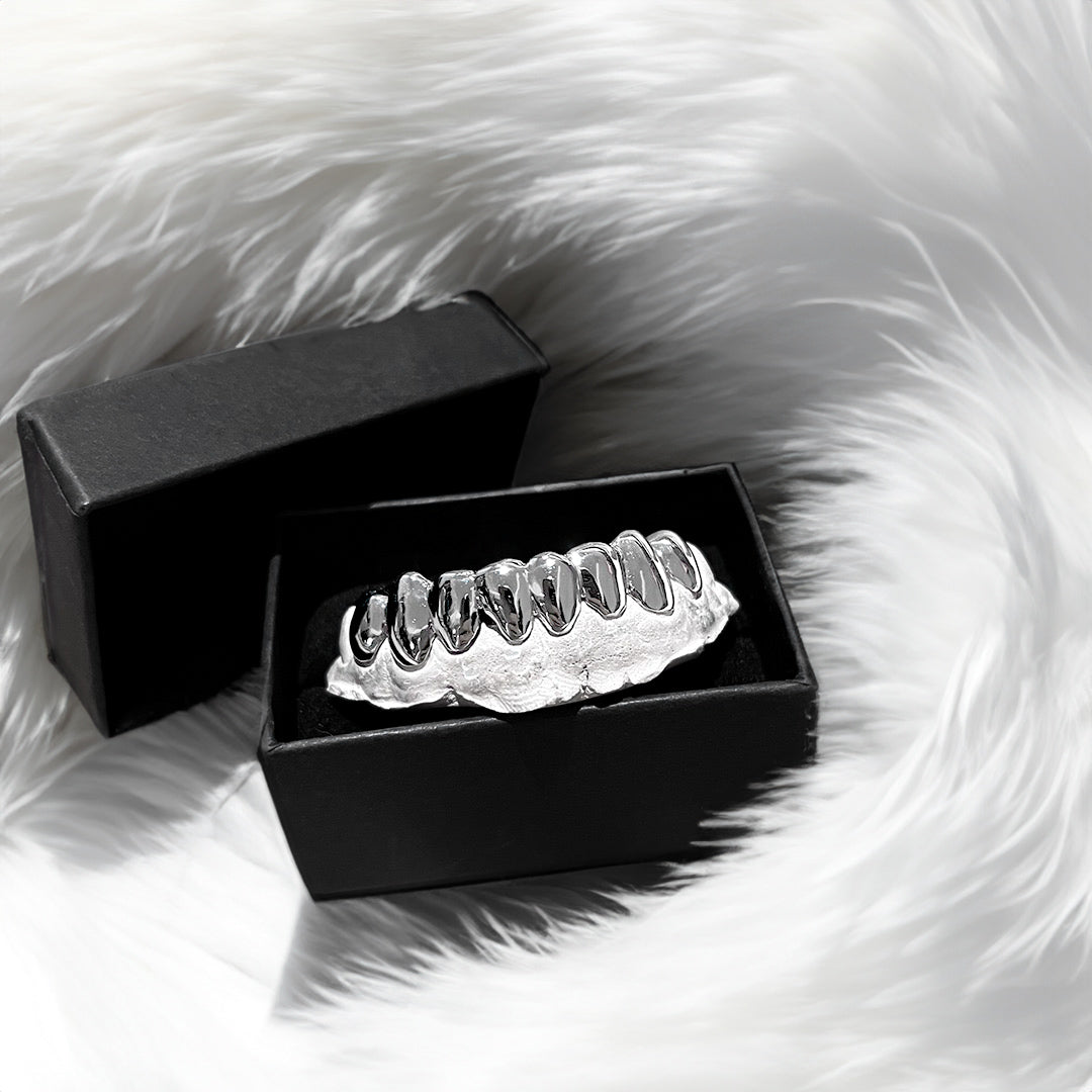 8 PIECE SILVER GRILLZ SALE