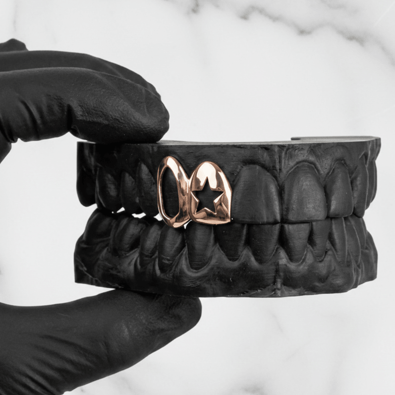 ORION (GOLD PLATED STAR GRILLZ) - Rose - HC Grillz