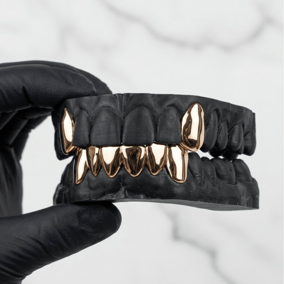 PYRO (GOLD PLATED GRILLZ) - Rose - HC Grillz