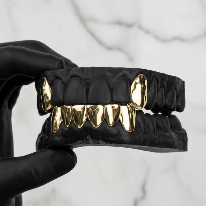 Gold Pyro Custom Gold Grillz - Stylish PYRO Grillz by HC Grillz