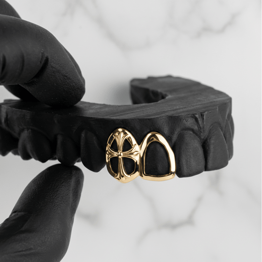 SANCTUM (GOLD CHROME HEARTS GRILLZ) - Yellow - HC Grillz