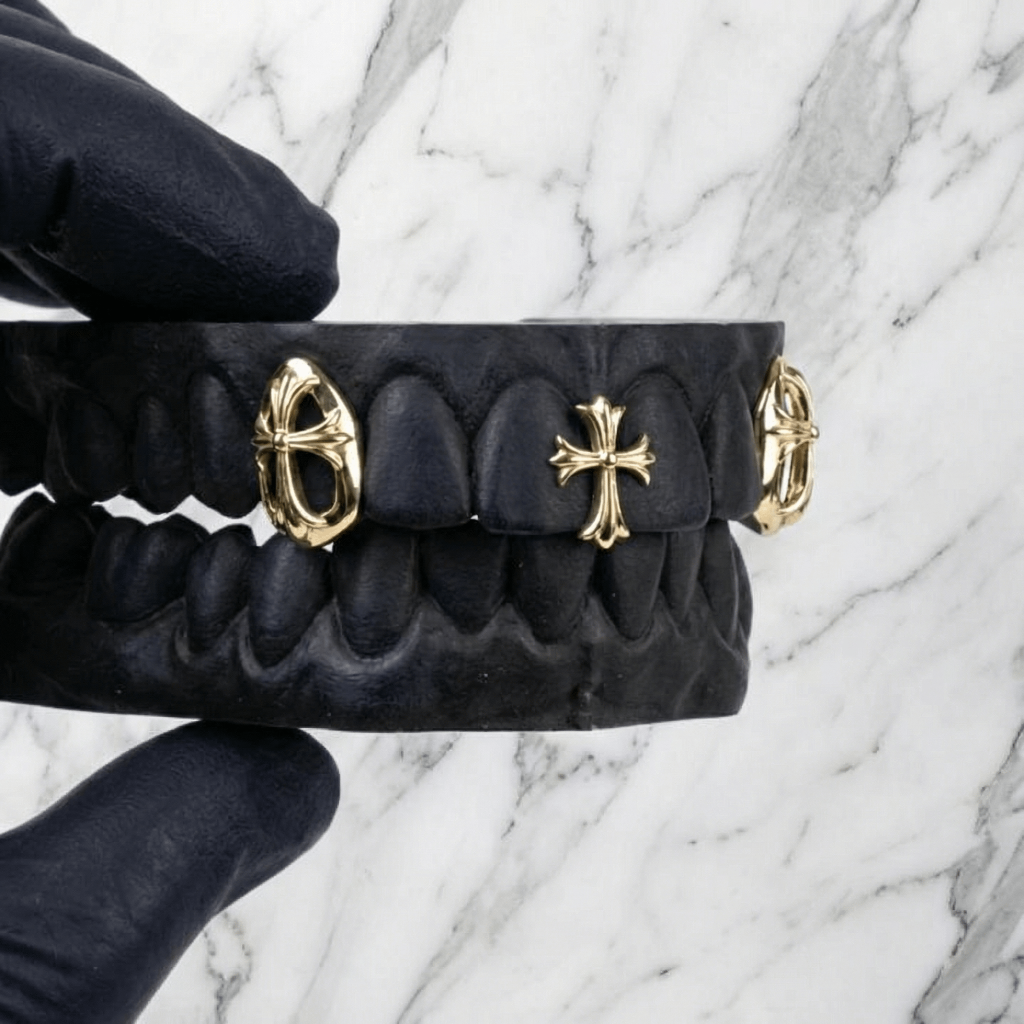 SERAPHIM (GOLD CHROME HEARTS GRILLZ) - Yellow - HC Grillz