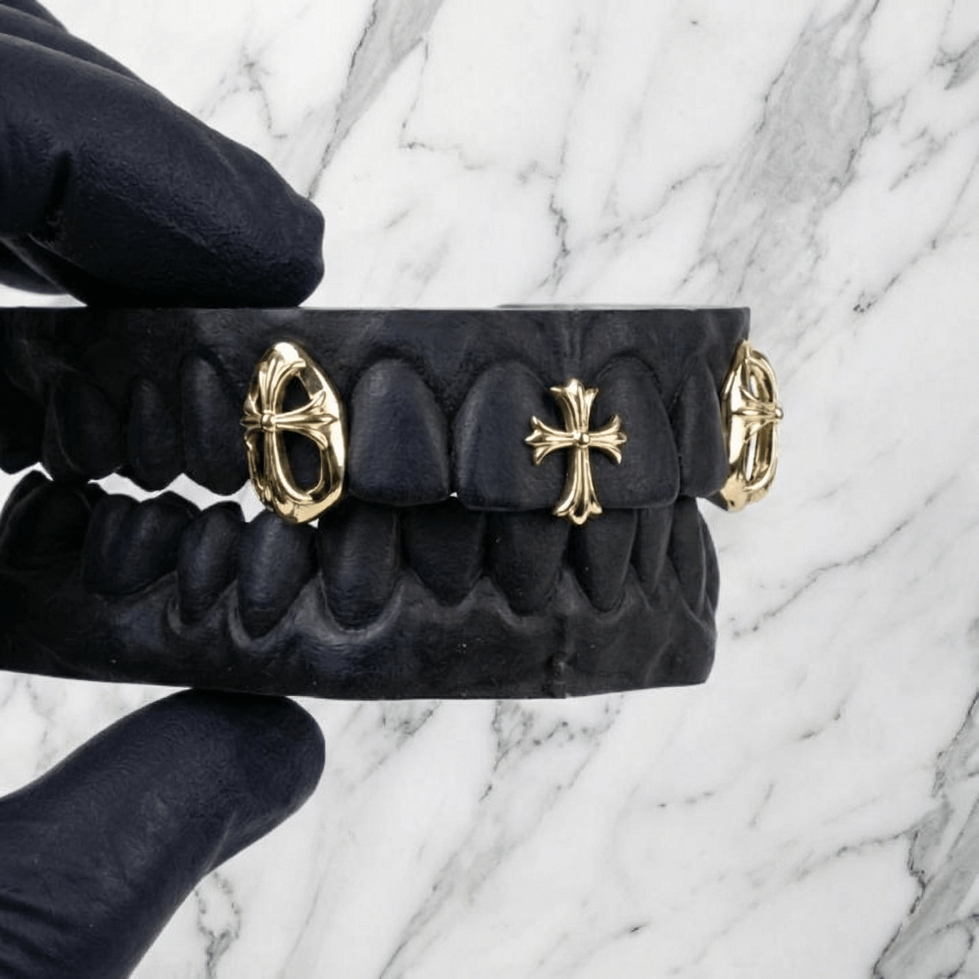 SERAPHIM (GOLD CHROME HEARTS GRILLZ) - Yellow - HC Grillz