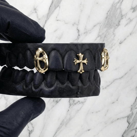 SERAPHIM (GOLD CHROME HEARTS GRILLZ) - Yellow - HC Grillz