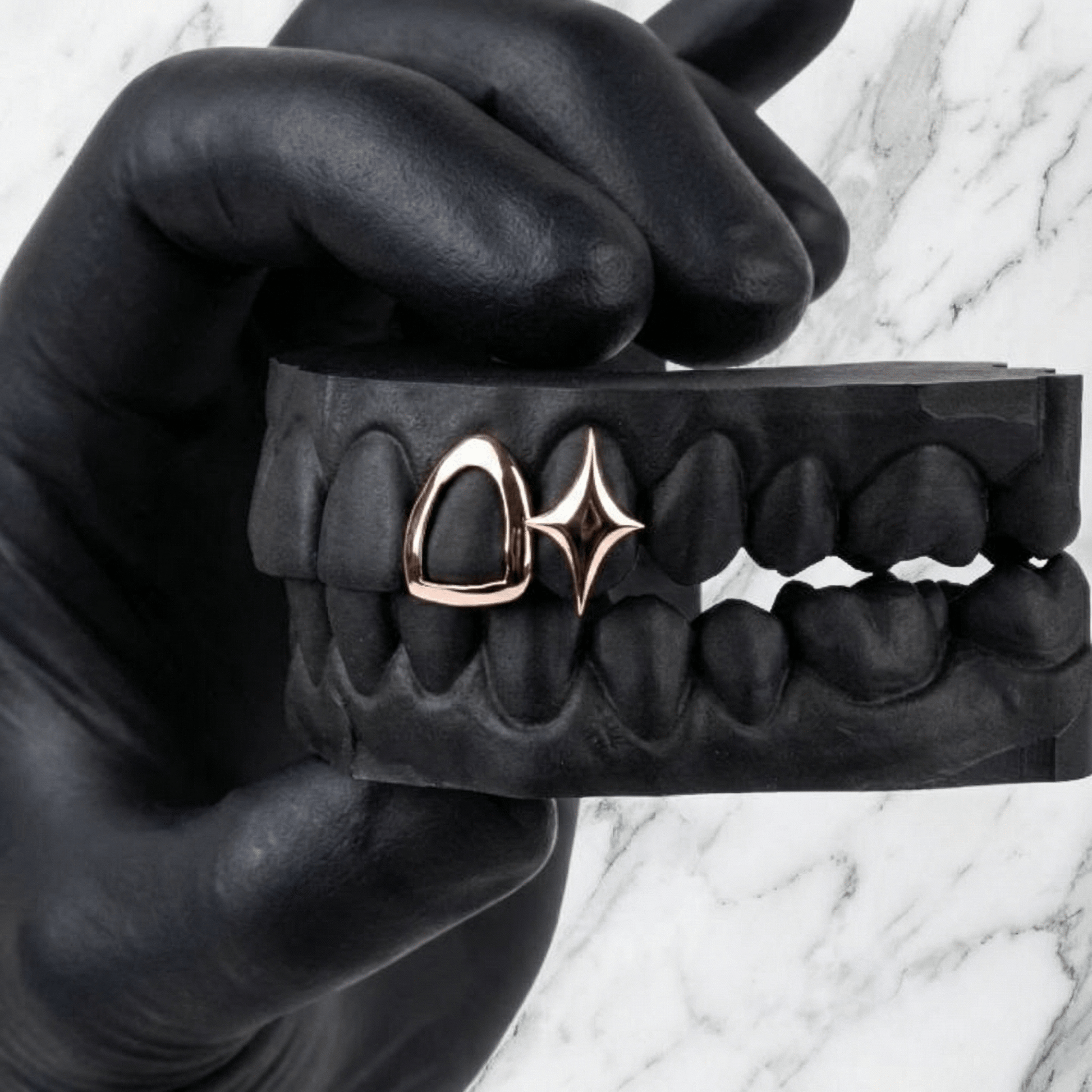 STARBOUND (GOLD PLATED STAR GRILLZ) - Rose - HC Grillz