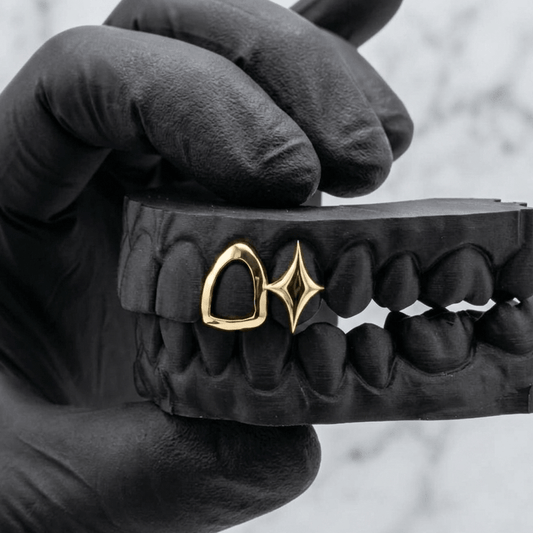 STARBOUND (GOLD PLATED STAR GRILLZ) - Yellow - HC Grillz