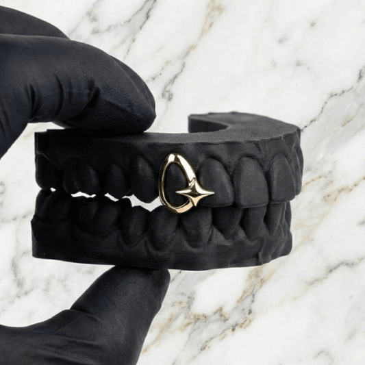 STELLAR (GOLD PLATED STAR GRILLZ) - Yellow - HC Grillz