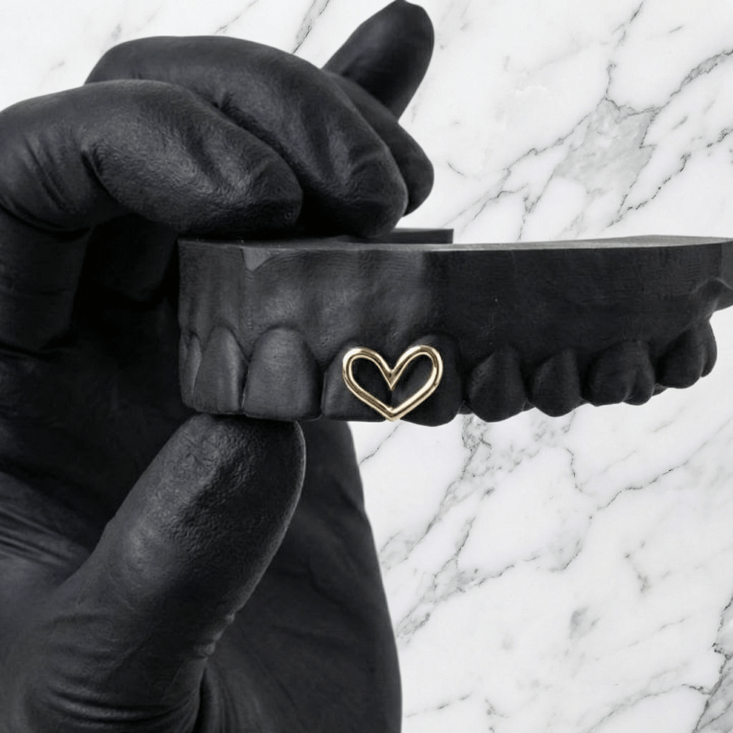 SYNRGY (GOLD PLATED HEART GRILLZ) - Yellow - HC Grillz